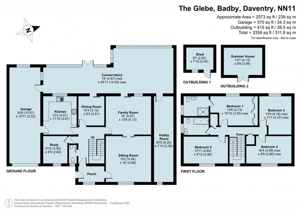 Floorplans For The Glebe, Badby, Daventry, NN11