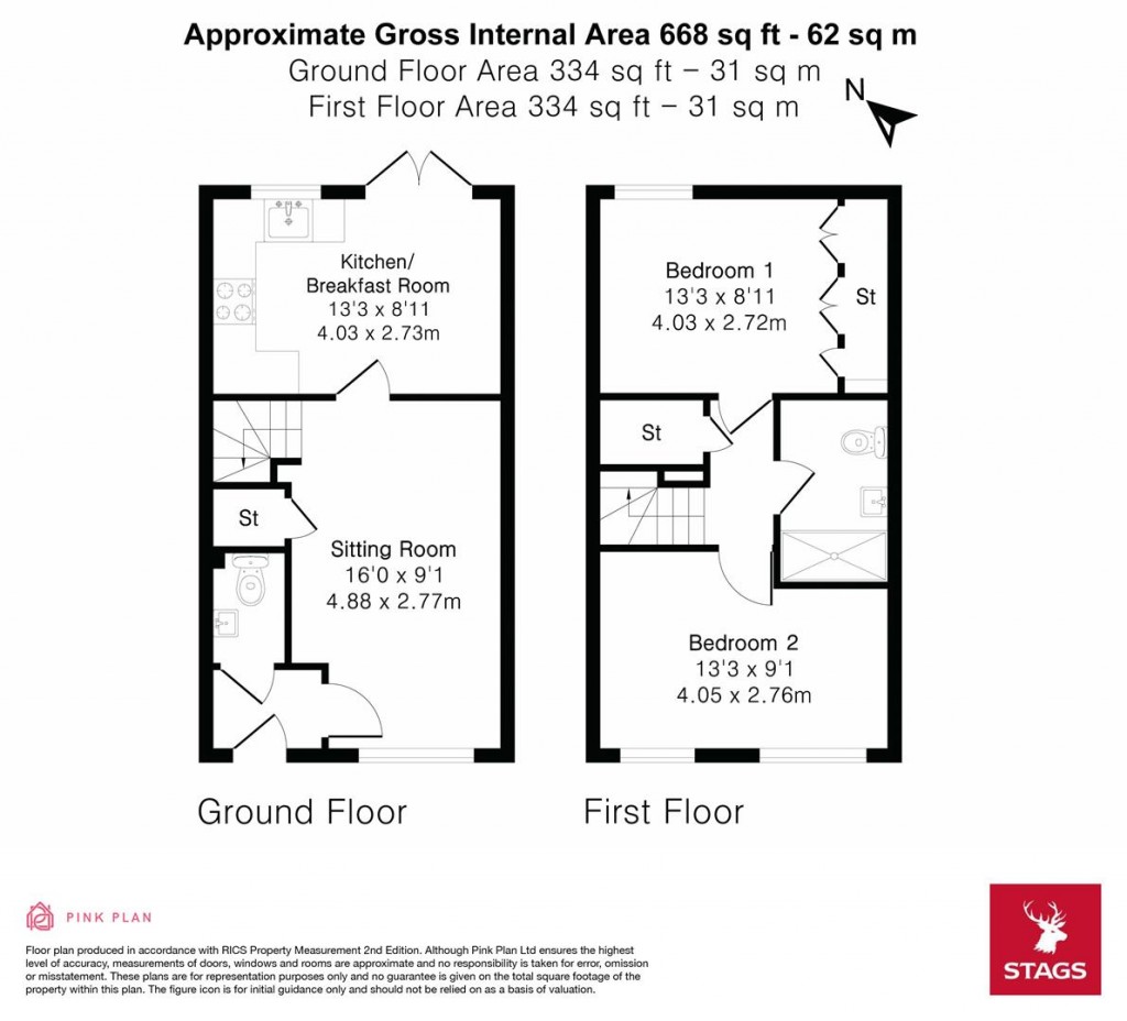 Floorplans For Spinners Lane, Dartington, Totnes