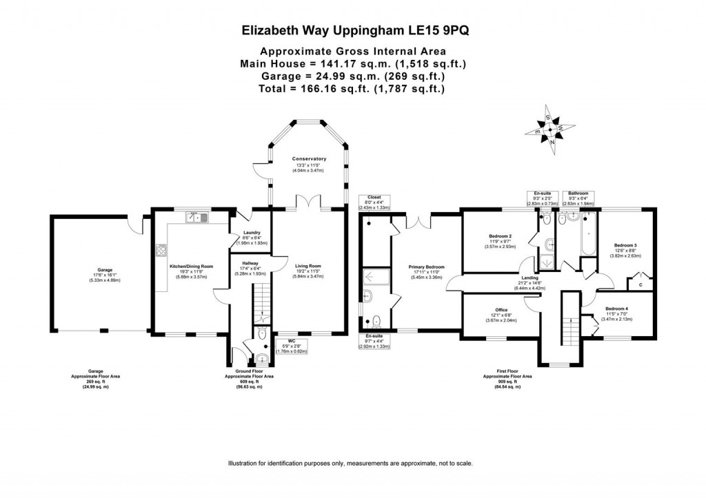 Floorplans For Elizabeth Way, Uppingham, Oakham