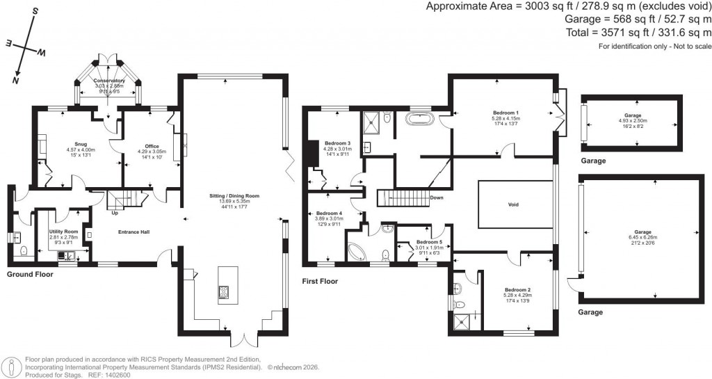 Floorplans For Three Horseshoes, Cowley, Exeter