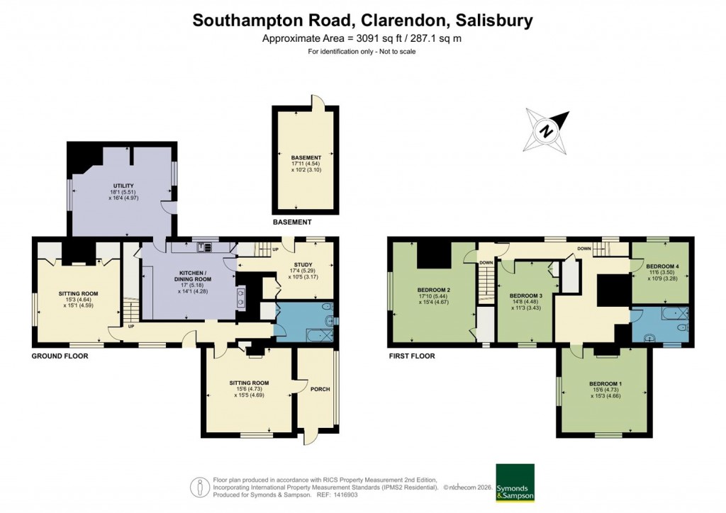 Floorplans For Kennel Farmhouse, Clarendon, Wiltshire