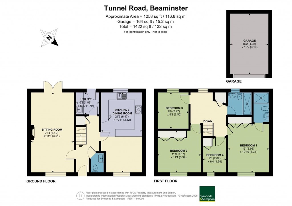 Floorplans For Tunnel Road, Beaminster, Dorset
