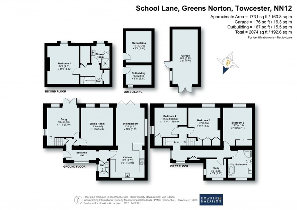 Floorplans For School Lane, Greens Norton, NN12