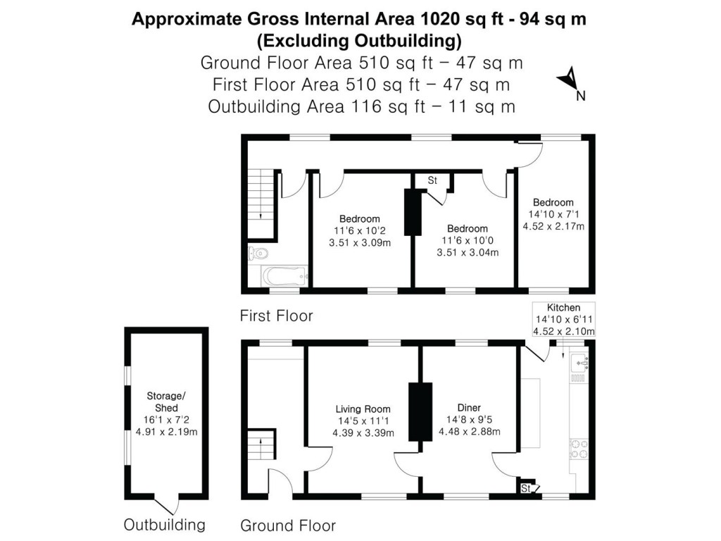 Floorplans For Carmen Street, Great Chesterford, Saffron Walden