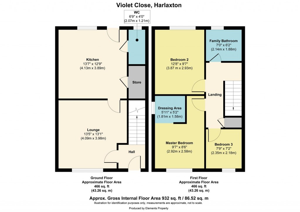 Floorplans For Violet Close, Harlaxton, Grantham