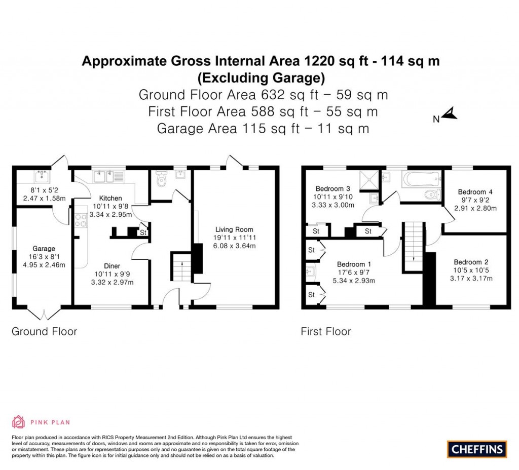 Floorplans For Thornton Close, Girton, Cambridge
