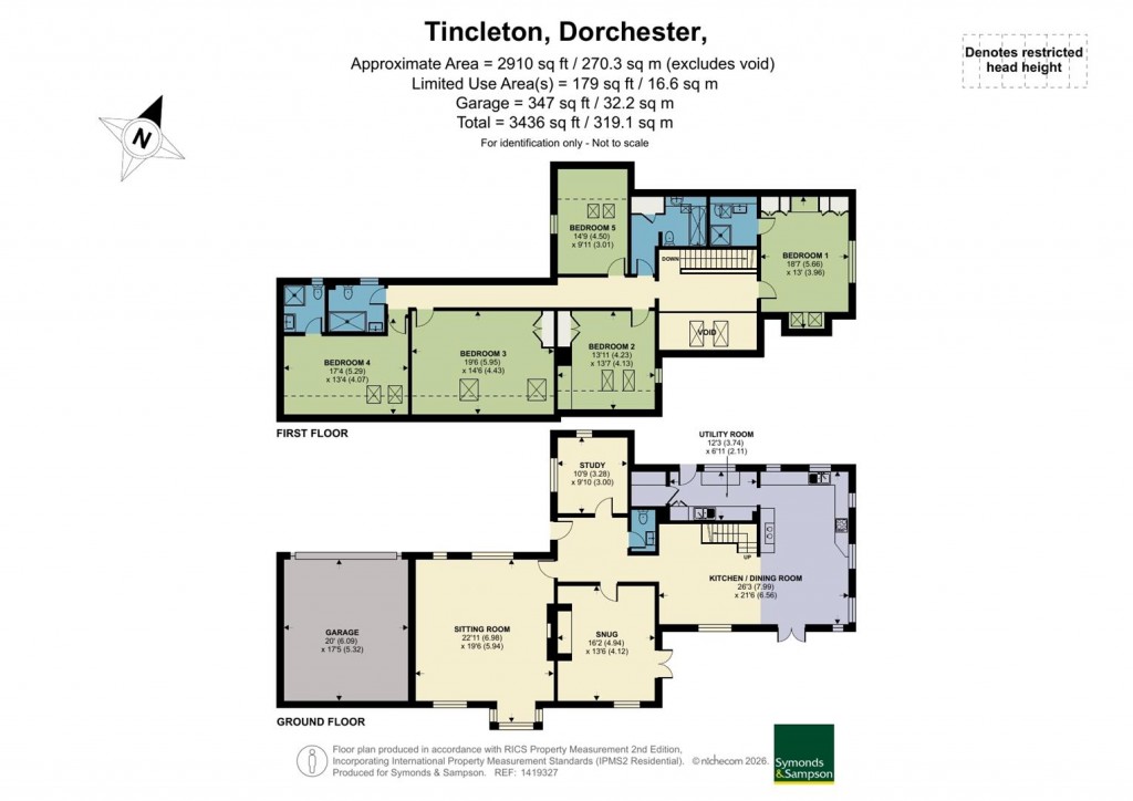 Floorplans For Tincleton, Clyffe, Dorchester, Dorset, DT2
