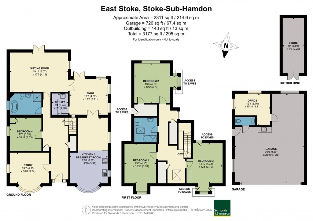 Floorplans For East Stoke, Stoke-Sub-Hamdon