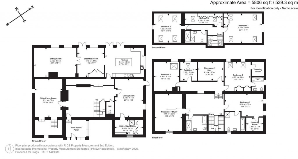 Floorplans For Efford, Shobrooke, Crediton