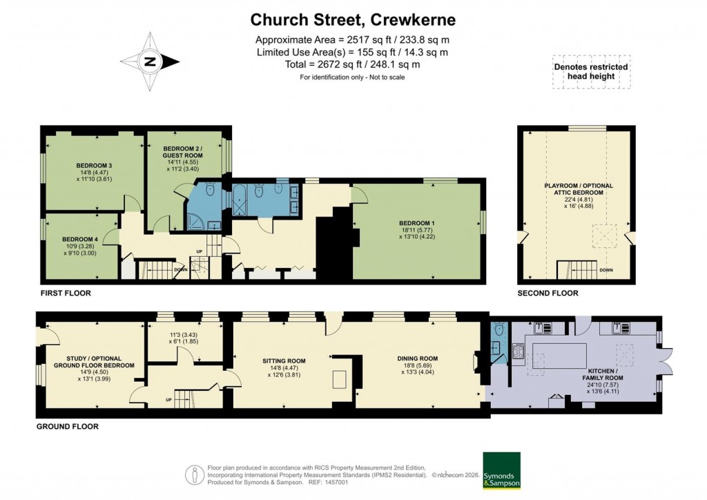 Floorplans For Church Street, Crewkerne
