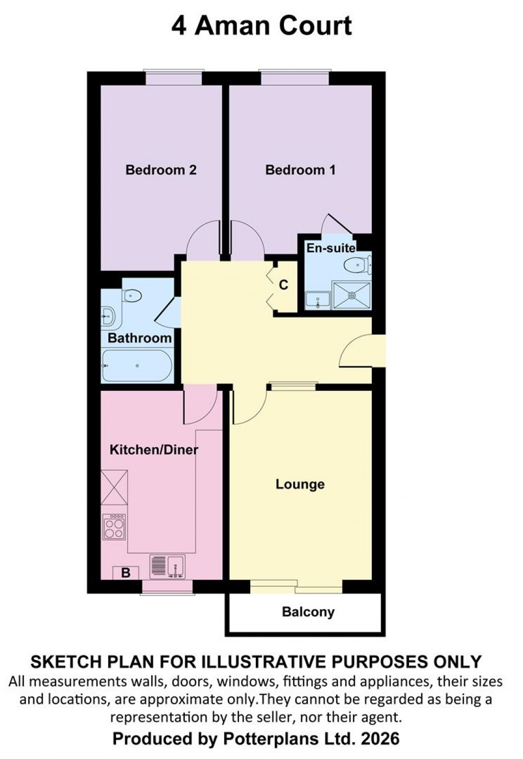 Floorplans For Totland Bay, Isle of Wight