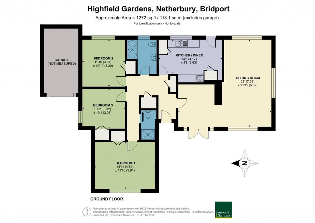 Floorplans For Highfield Gardens, Netherbury, Bridport