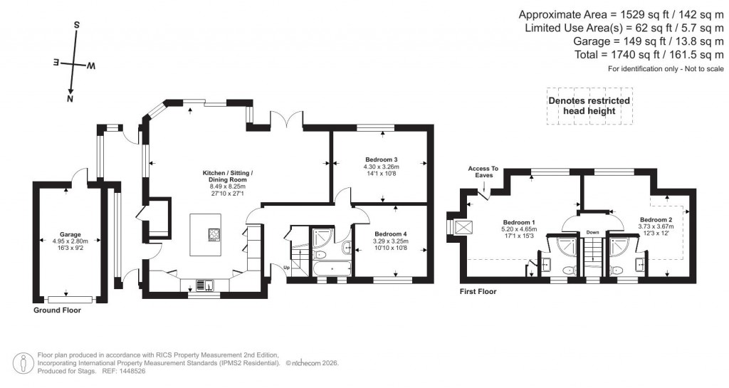 Floorplans For Upper Westhill Road, Lyme Regis