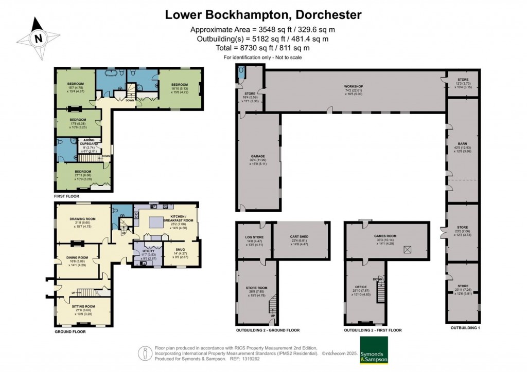 Floorplans For Lower Bockhampton Farm, Lower Bockhampton, Dorchester