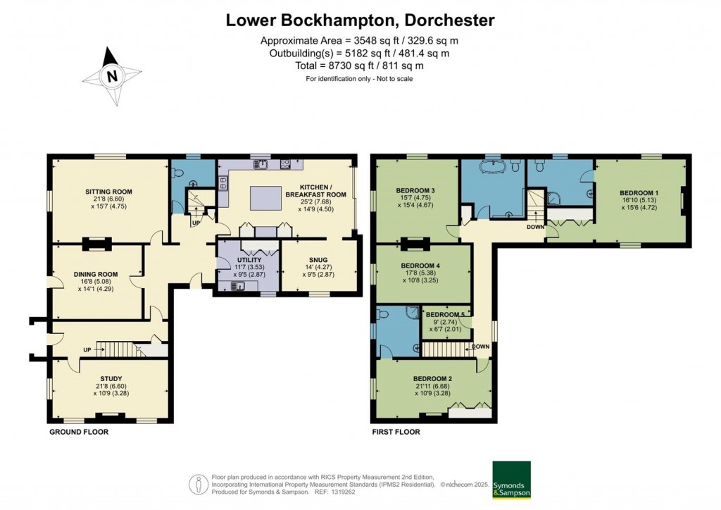 Floorplans For Lower Bockhampton Farm, Lower Bockhampton, Dorchester