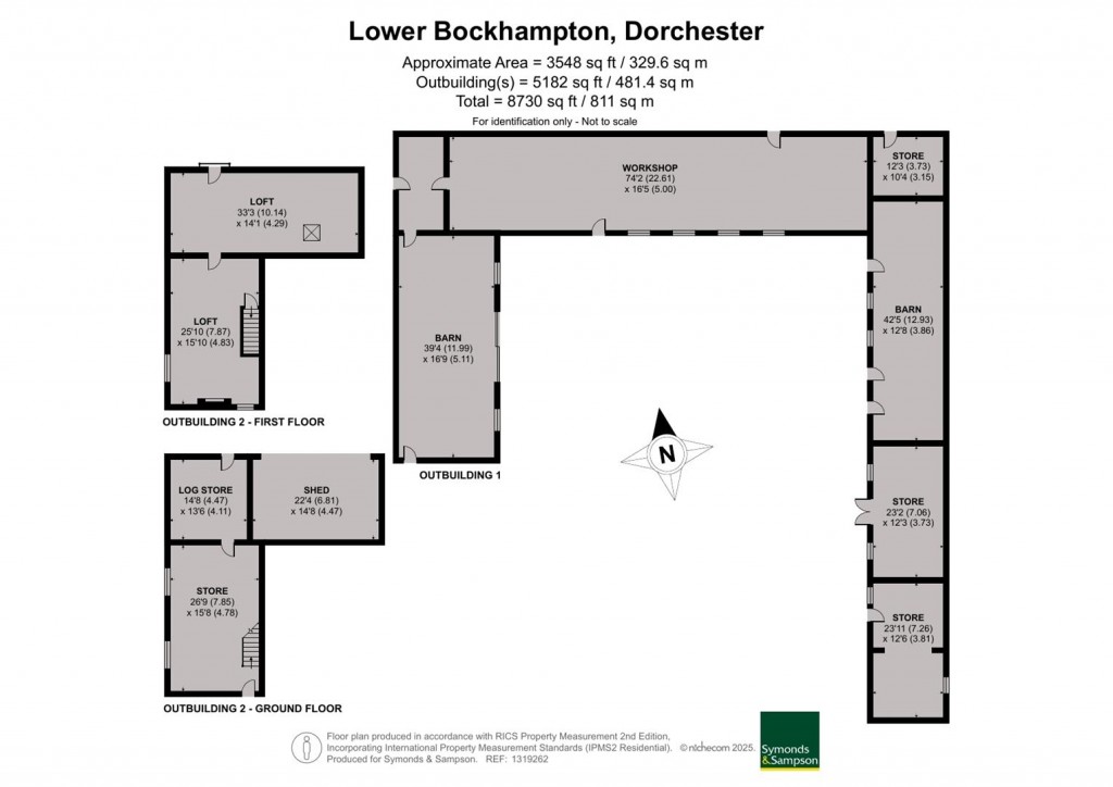 Floorplans For Lower Bockhampton Farm, Lower Bockhampton, Dorchester
