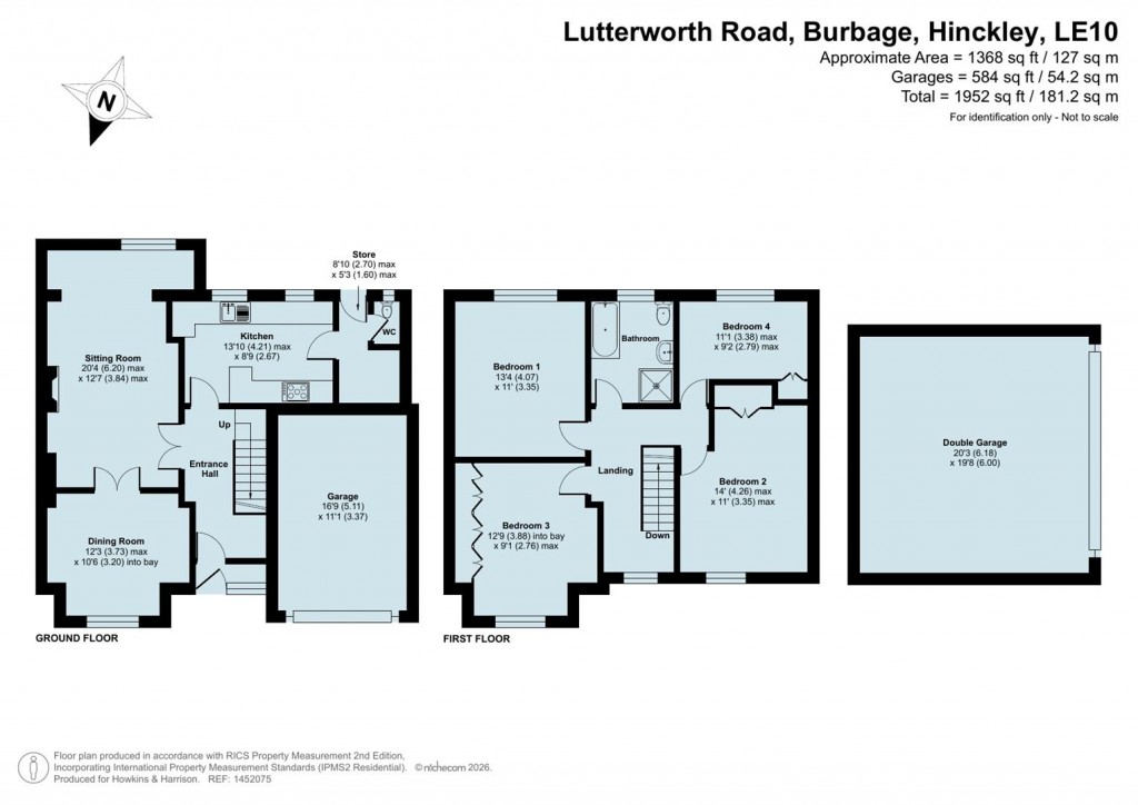 Floorplans For Lutterworth Road, Burbage, Hinckley, Leicestershire, LE10