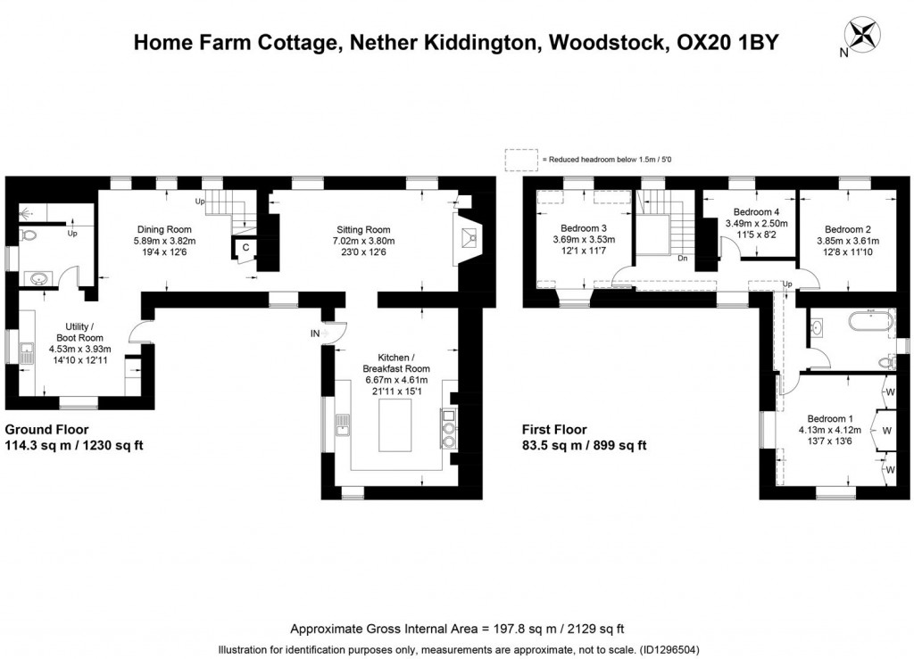 Floorplans For Nether Kiddington, Oxfordshire