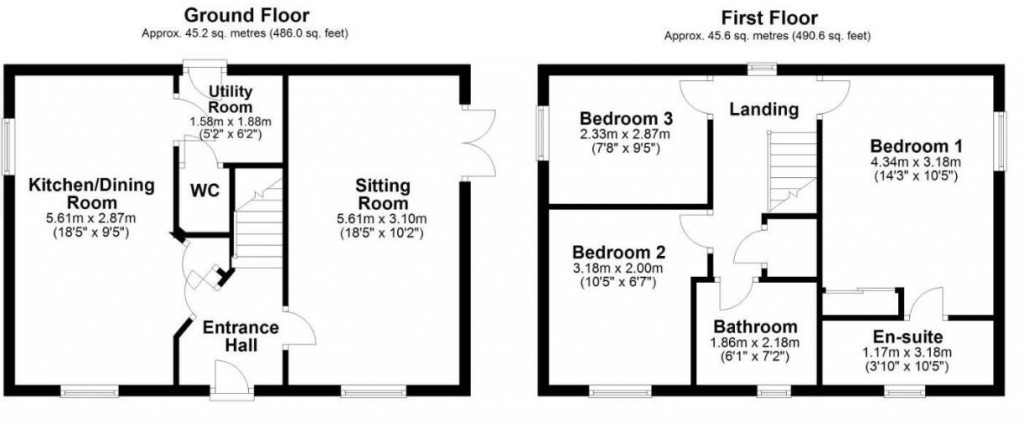Floorplans For Beavis Drive, Haverhill