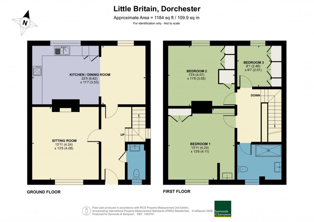 Floorplans For Little Britain, Dorchester, Dorset