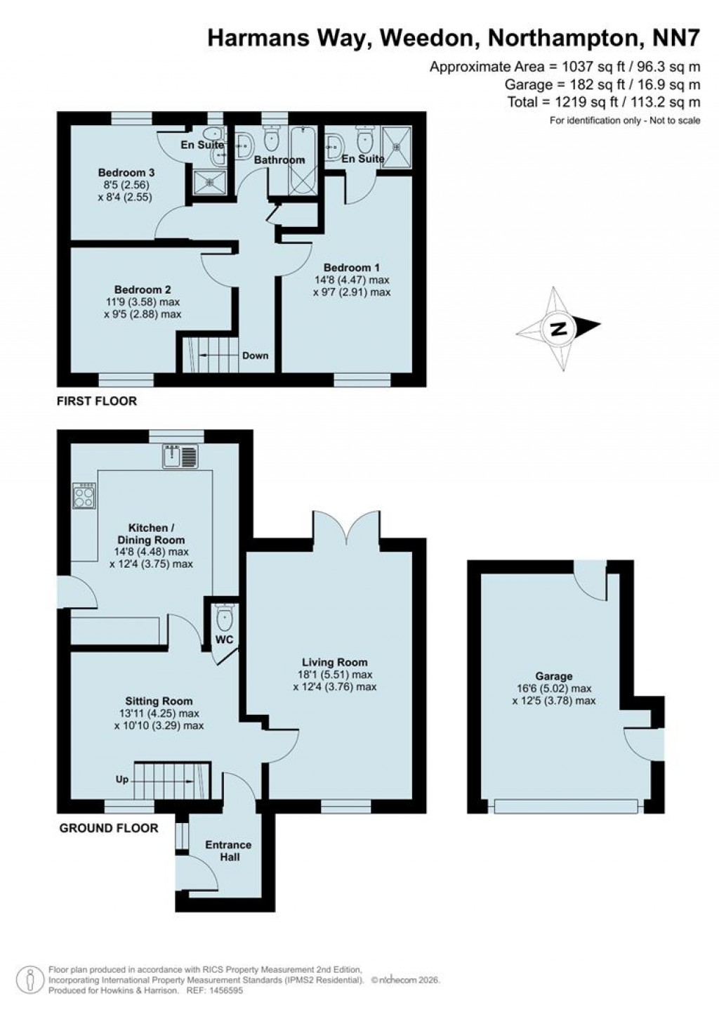 Floorplans For Harmans Way, Weedon, Northampton