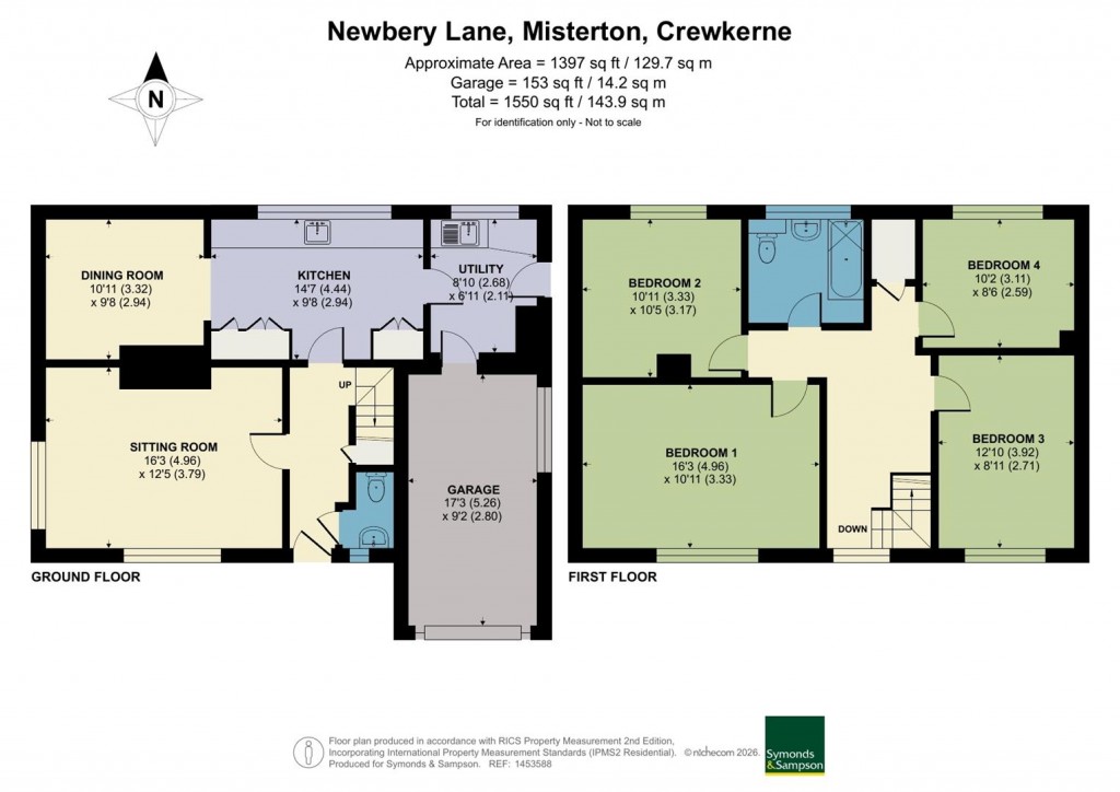 Floorplans For Newbery Lane, Misterton, Crewkerne