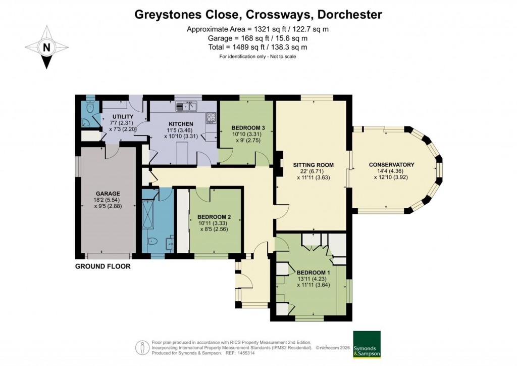 Floorplans For Greystones Close, Crossways, Dorchester