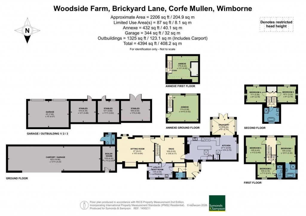 Floorplans For Brickyard Lane, Corfe Mullen, Wimborne