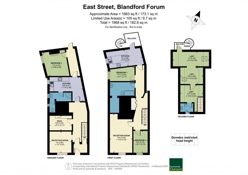 Floorplans For East Street, Blandford Forum
