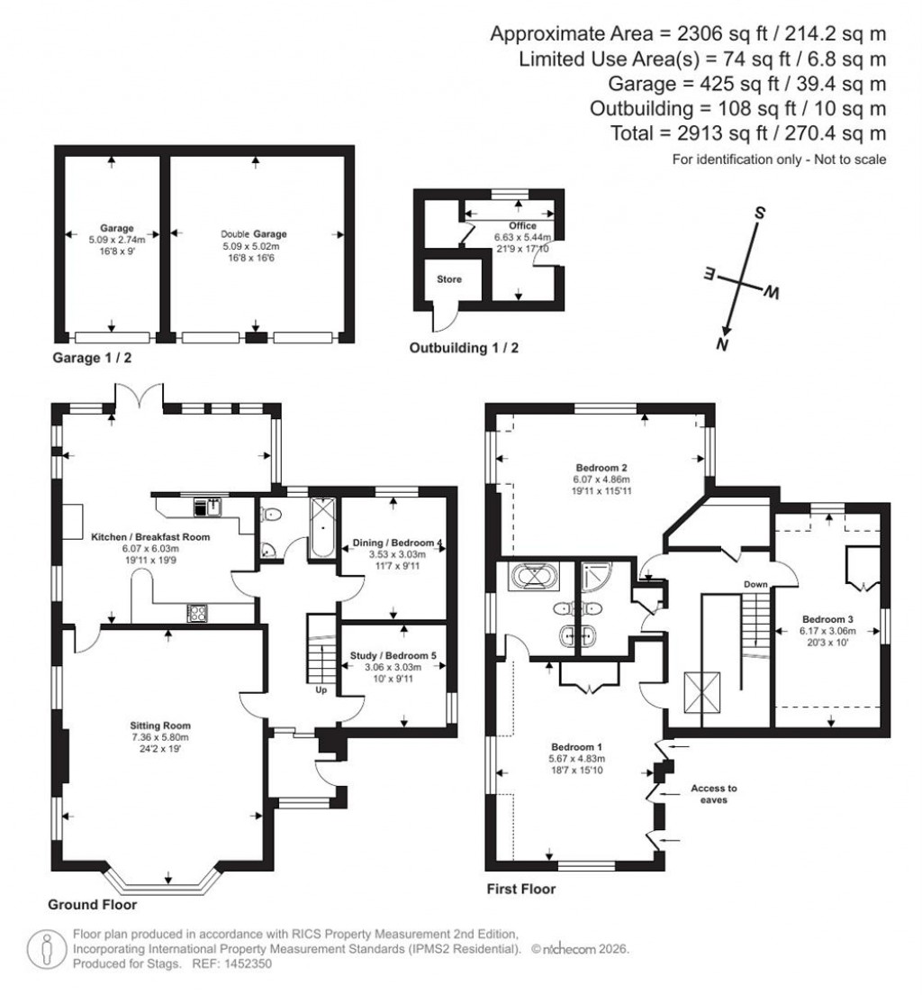 Floorplans For Southdown Close, Beer, Seaton