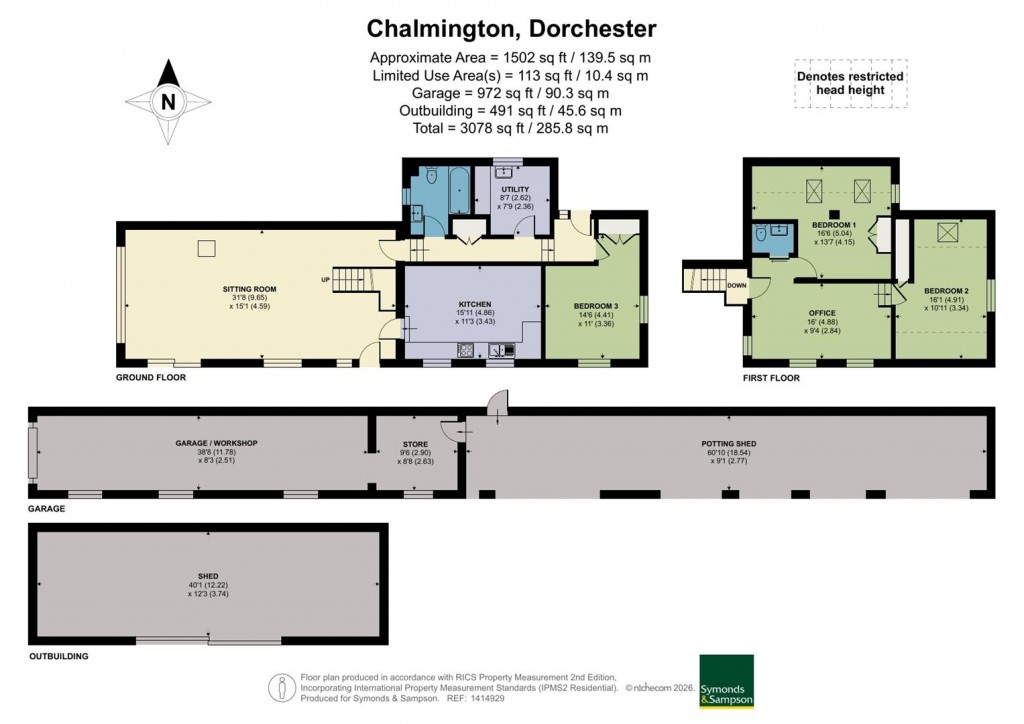 Floorplans For Chalmington, Dorchester, Dorset