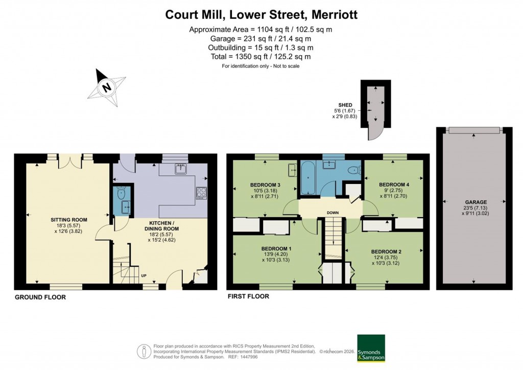 Floorplans For Lower Street, Merriott, Somerset