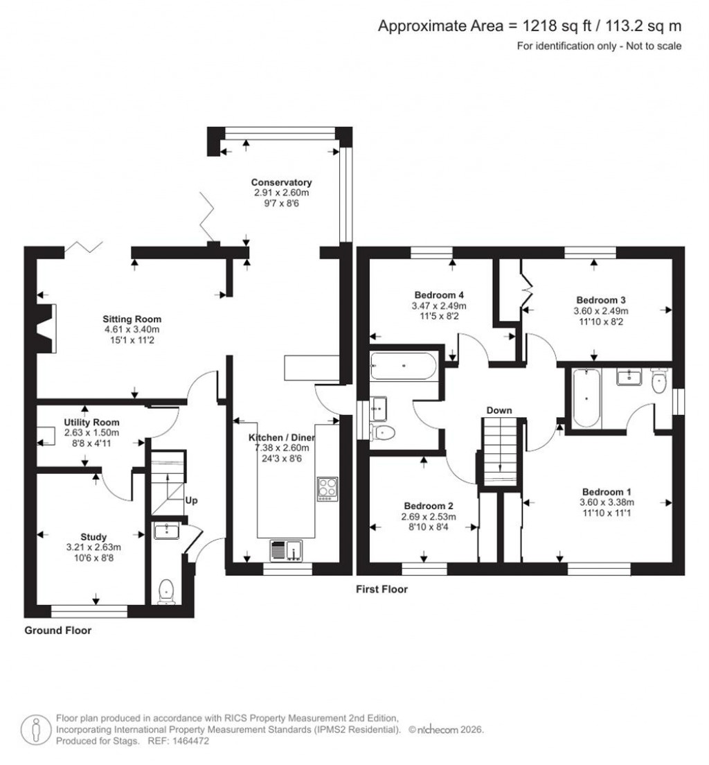 Floorplans For Higher Westlake Road, Roundswell, Barnstaple