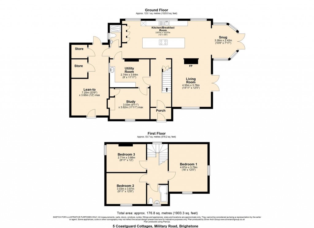 Floorplans For Military Road, Brighstone, Newport