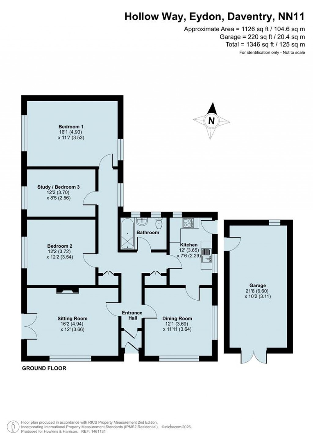 Floorplans For Hollow Way, Eydon, Daventry, NN11