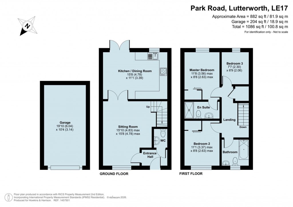 Floorplans For Park Road, Lutterworth, Leicestershire, LE17