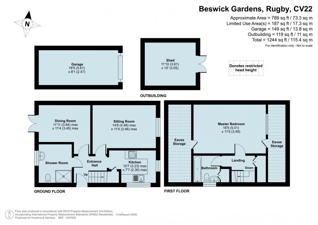 Floorplans For Beswick Gardens, Rugby, CV22