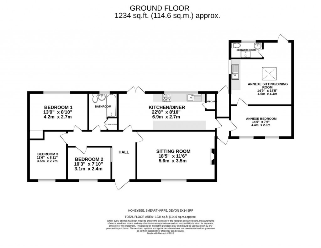 Floorplans For Smeatharpe, Honiton
