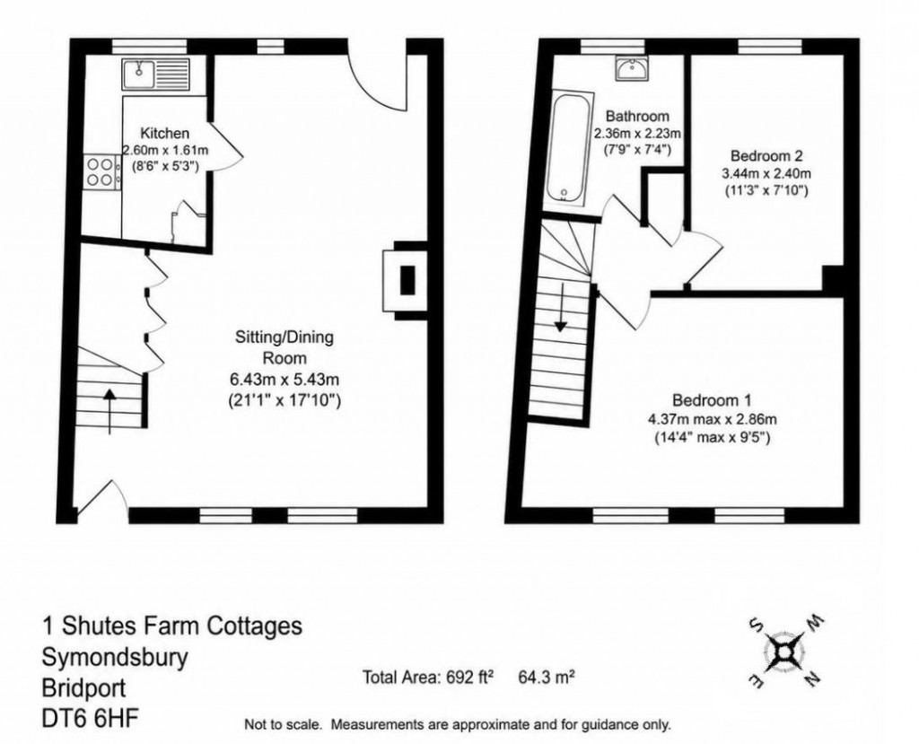 Floorplans For Symondsbury, Bridport
