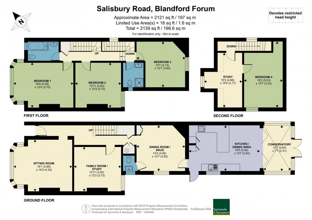 Floorplans For Salisbury Road, Blandford Forum