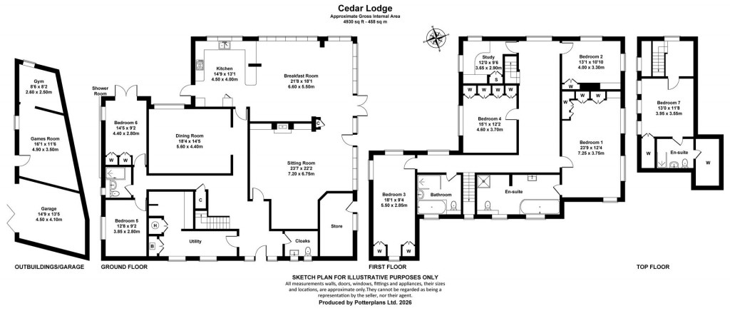 Floorplans For Puckpool, Isle of Wight