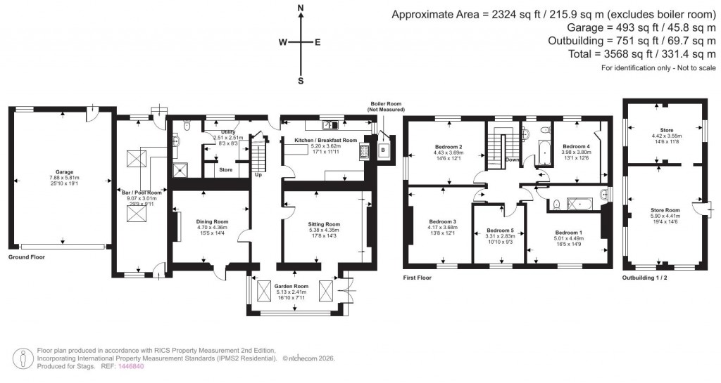 Floorplans For Berry Down Cross, Combe Martin