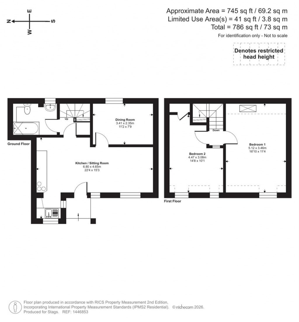 Floorplans For Berry Down Cross, Combe Martin