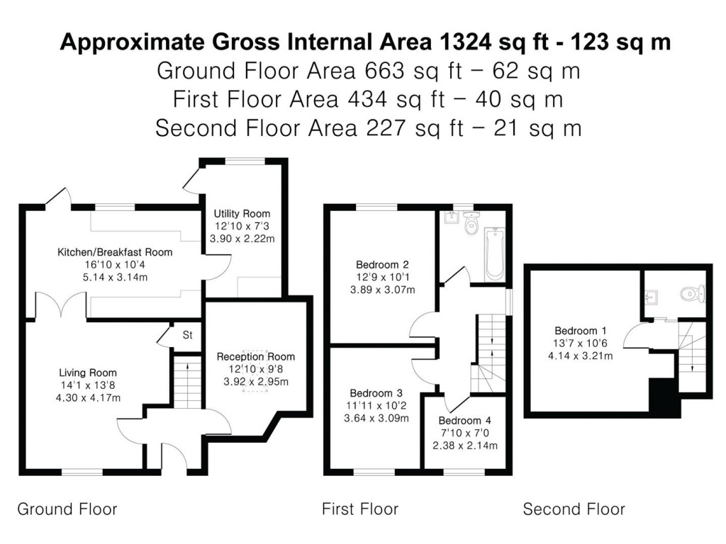 Floorplans For Ross Close, Saffron Walden