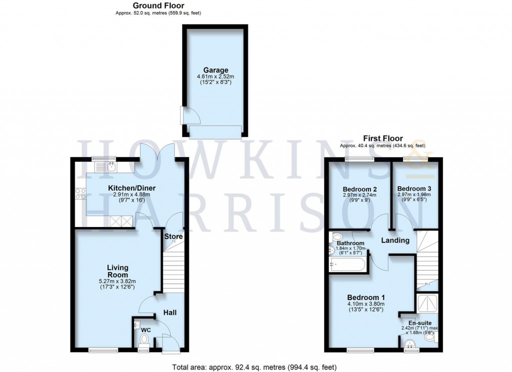 Floorplans For Tarn Rise, Nuneaton, CV11