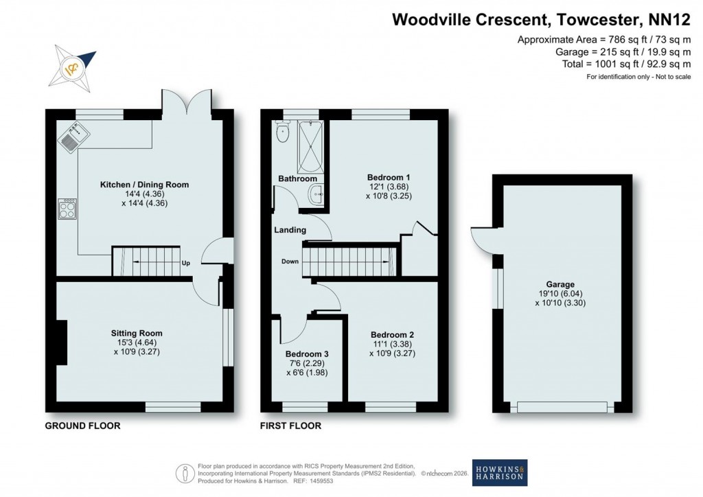 Floorplans For Woodville Crescent, Yardley Gobion, NN12