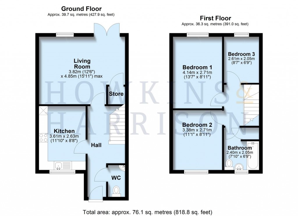 Floorplans For Drew Court, Ashby-De-La-Zouch, LE65