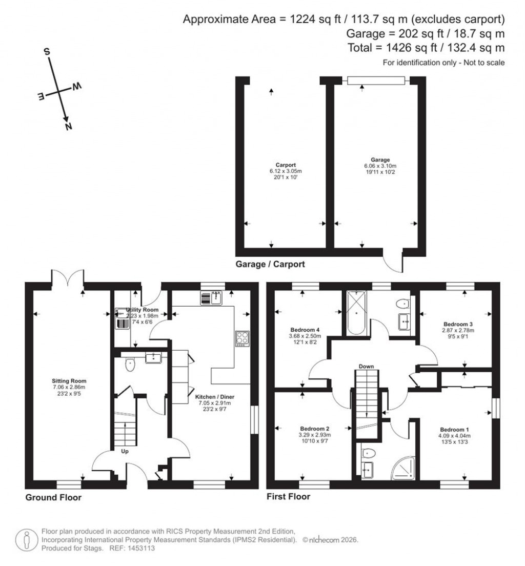 Floorplans For Marriott Way, Bovey Tracey, Newton Abbot