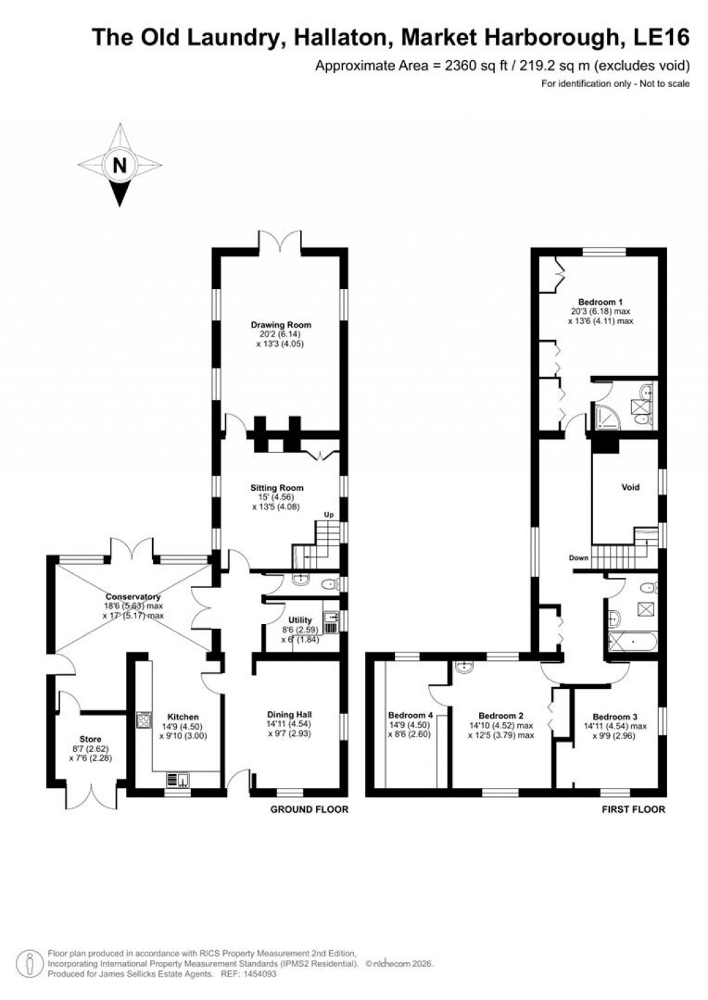 Floorplans For The Old Laundry, Hallaton, Market Harborough