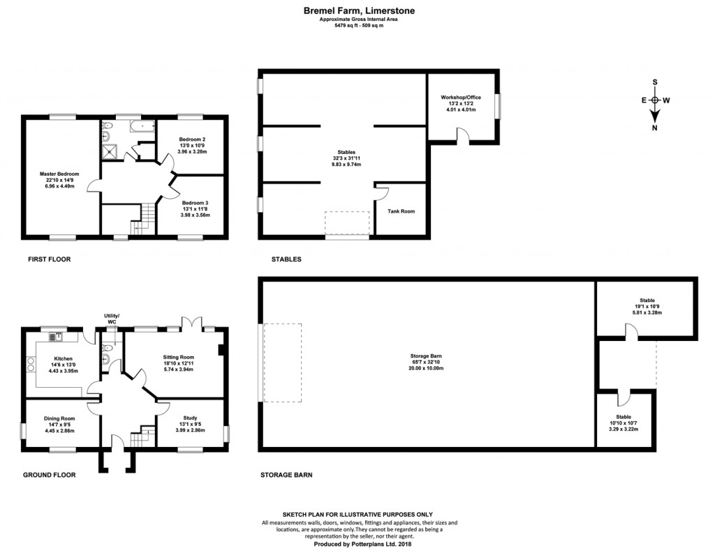 Floorplans For Limerstone, Isle of Wight